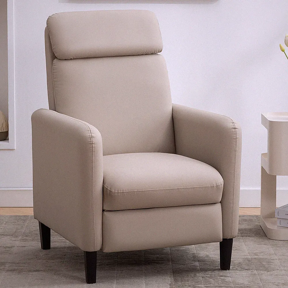 Adjustable Recliner Chair Accent Chair Leather Single Sofa Home Theater Seating