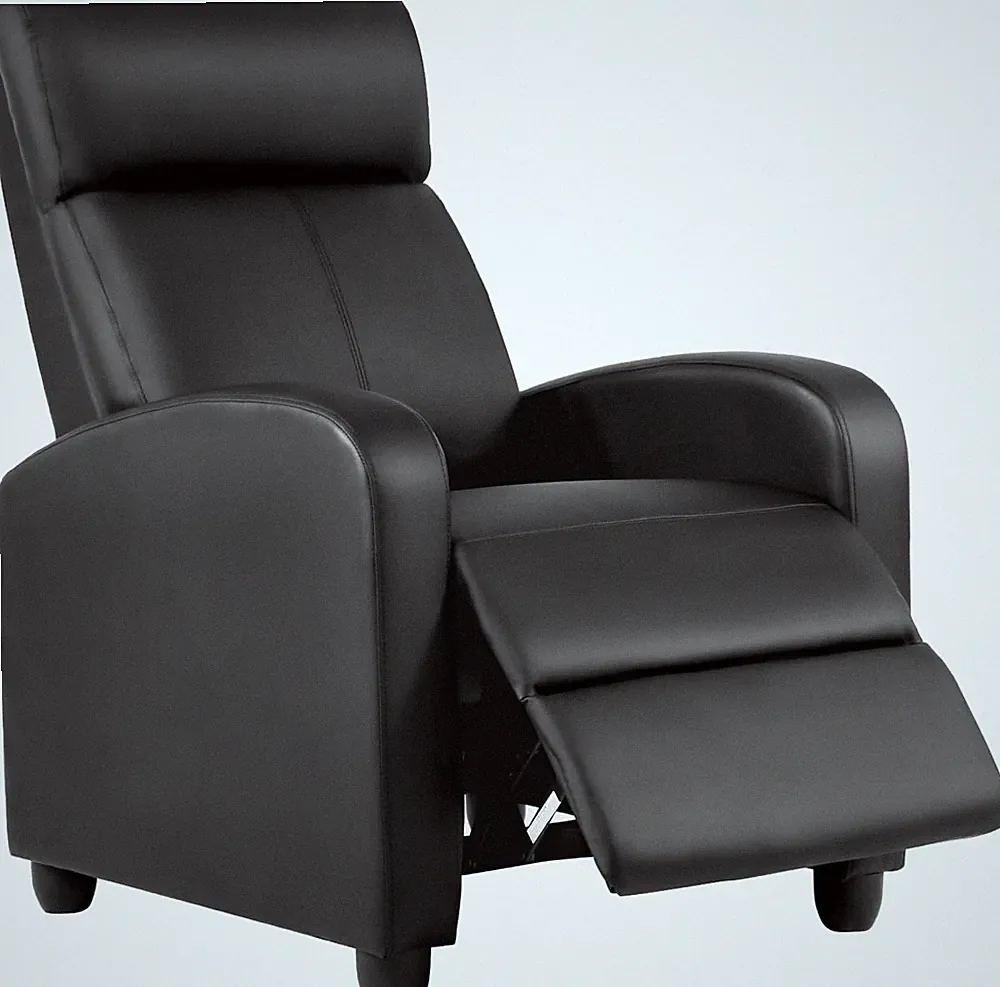 Black Recliner Chair for Living Room & Home Theater - Padded Comfort