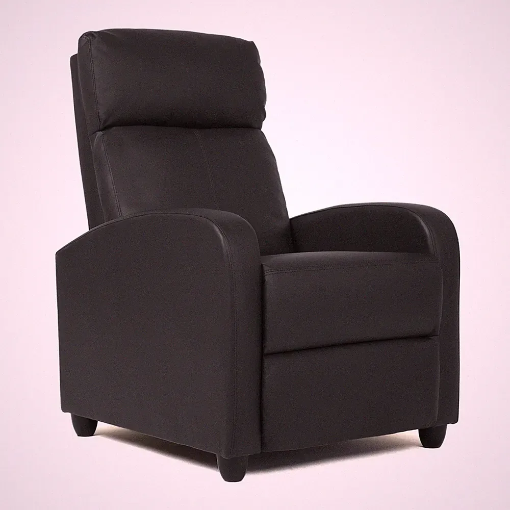 Recliner Chair Push Back Sofa Home Theater Seating with Lumbar Support and Le...